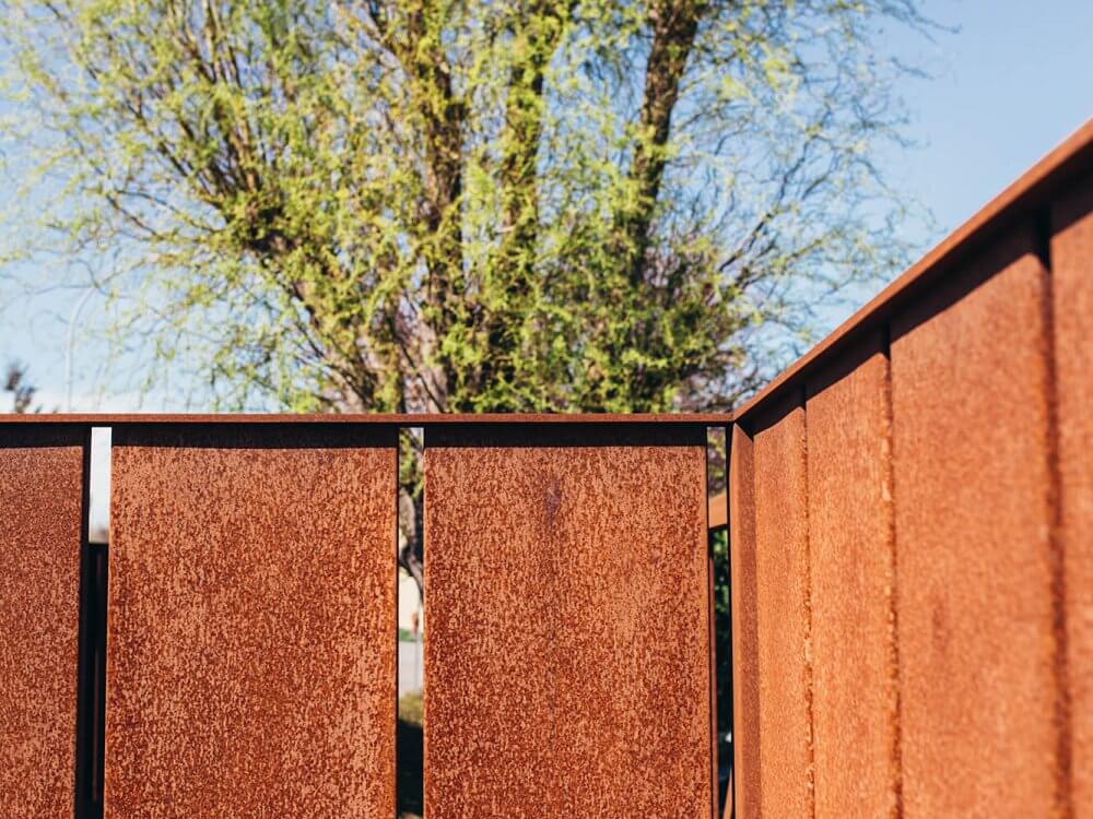 cloture en acier corten