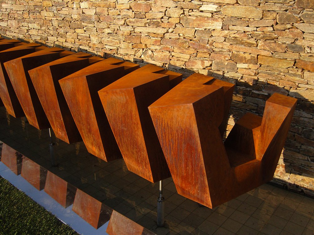 sculpture en acier corten