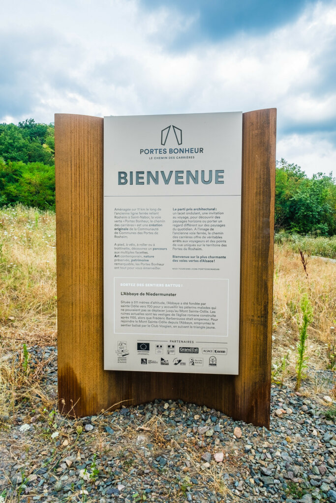 Panneau signalétique en acier corten